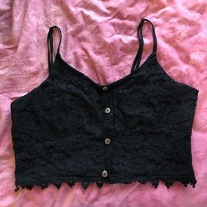 Lace black tank